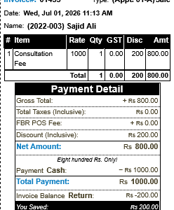 Print FBR Invoice